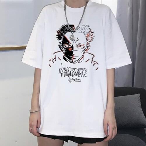 Summer Cool Kaisen Yuji Itadori Tshirt Harajuku Jujutsu Anime Funny Printed T Shirt Unisex Women Short Sleeve Streetwear T-shirt