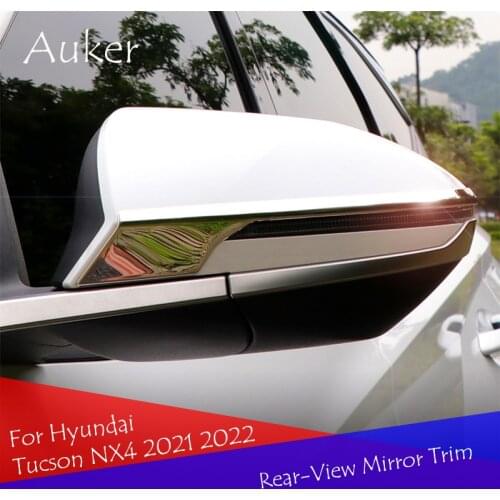 Car Rear-view Mirror Garnish Strips Trim Stickers Exterior Moulding For Hyundai Tucson NX4 2021 2022 Accessories