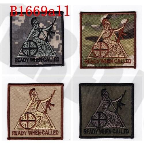 Embroidery patch UK ready when called Morale tactics Military