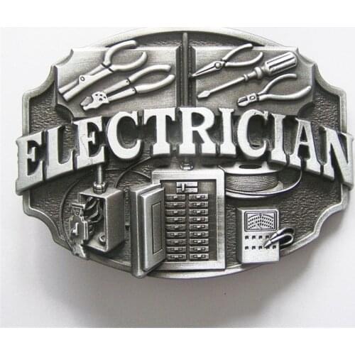 New Vintage Electrician Trades Tradesman Belt Buckle also Stock in US Gurtelschnalle Boucle de ceinture