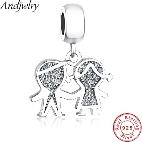 Fit Charms Bracelets Silver 925 Original Sterling Sliver Boy Girl Charms Pendant Beads for DIY Jewelry Making Berloque