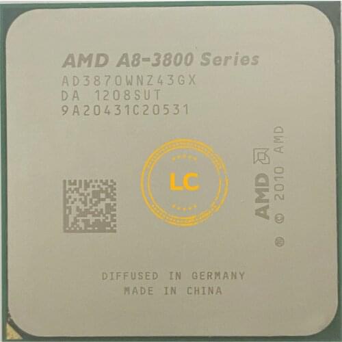 AMD A8-Series A8-3870K A8 3870 A8 3870K 3.0 GHz Quad-Core CPU Processor AD3870WNZ43GX Socket FM1