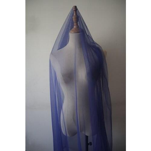 10 yards royal blue mesh fabrics, blue tulle bridal fabric for wedding garment accessories