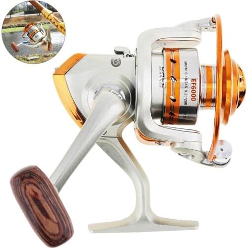 Spinning Fishing Reels 6000 Series 12 Ball Bearing 5.2:1 Fishing Reel Saltwater Freshwater Spinning Wheel with Metal Line Cup