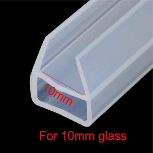 3 meters U shape bath shower screen door window silicone rubber seal strip weatherstrip for 10mm glass
