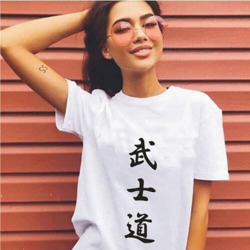 Wu Shi Dao Letter Print T-shirt Women Tops Casual Harajuku Funny Short Sleeve Summer Outdoor Loose Round Neck Cotton T-Shirts