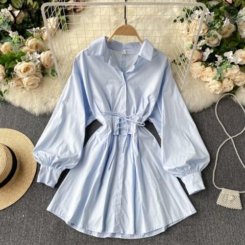 Модные платья-рубашки YUOOMUOO China At AliExpress