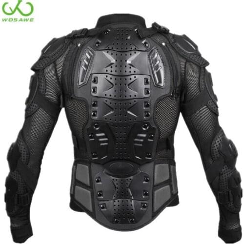 WOSAWE Sports Mens Motocross Armor Moto Windbreaker Back Chest Support Protector Protective Gear Motorcycle MTB Jackets