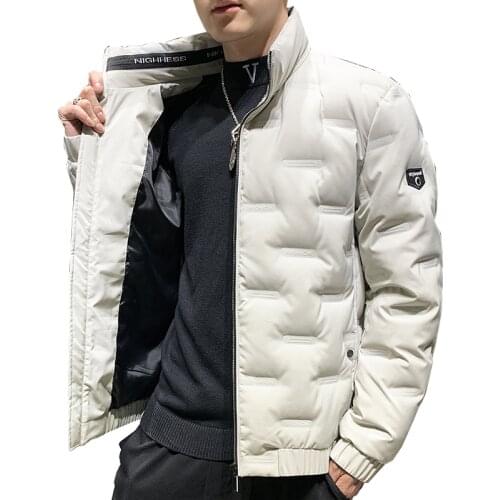 Plus Size M-8XL 2021 Autumn Winter Mens New 80% White Duck Down Jackets Slim Fit Top Warm Coats Outwear Windproof Parkas Coat