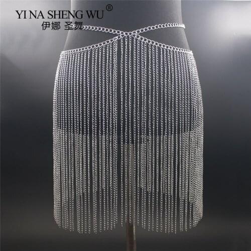 Belly Dance Hip Scarf Costume Lady Belly Dance Waist Chain Belly Dancing Waist Fashion Tassel Chain Adult Dance Wear Accessories