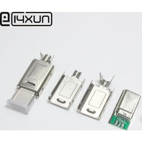 1/2/5Set USB 3.0 Type-C to Type C 5Pin Plug Welding Type 5P plug for DIY Data Charging Connector for OD 3.0mm2 Cable