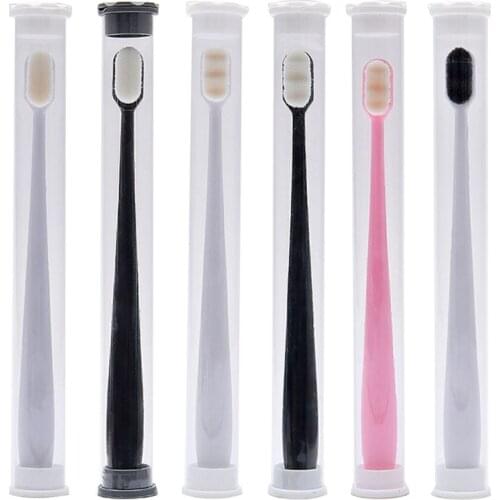 1Pc Nano Ultra-fine Wave Toothbrush Soft Bristle Adult Child With PVC Dental Wh Y4QA
