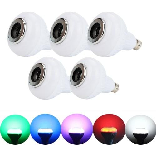 1 x E27 LED RGB Bulb Bluetooth control, Music Functions, Dimmable Light Lamp with 17Keys Remote Controller, for Party