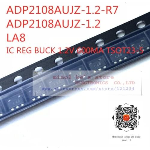 [10pcs]100%New original: ADP2108AUJZ-1.0-R7 LA6 ADP2108AUJZ-1.2-R7 LA8 ADP2108AUJZ-1.0 ADP2108AUJZ-1.2 - IC REG BUCK 600MA SOT23