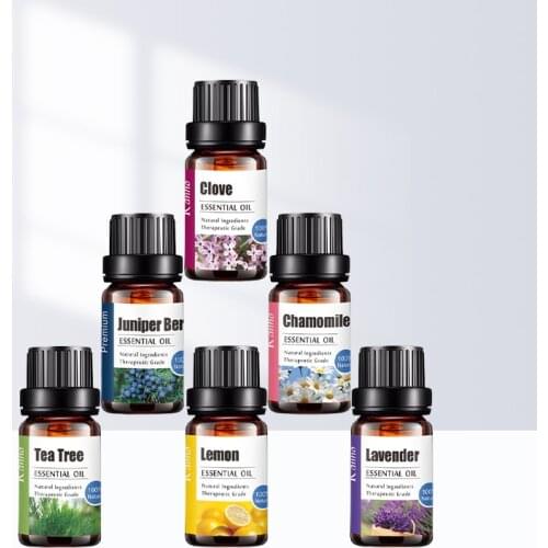 100% Pure Natural Essential Oils for Aromatherapy Diffusers Lavender Rose Lemon Water Soluble Relieve Stress Essential Oil 10ml