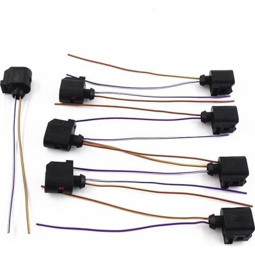 8 Pcs 6E0973702 ABS Sensor Cable Plug For Caddy Golf Passat B6 Eos Amarok Tiguan A3 A6 A8 Q2 Q7 Fabia Octavia Seat 6E0 973 702