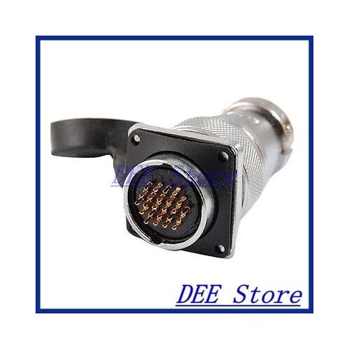 AC 250V 5A 24 Pins Flange Mount Aviation Connector Adapter