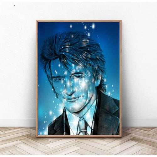 Diamond Painting Cross Stitch Rod Stewart Poster Rock Singer Picture of Rhinestone Diamond Mosaic Diamond Embroidery Home Decor