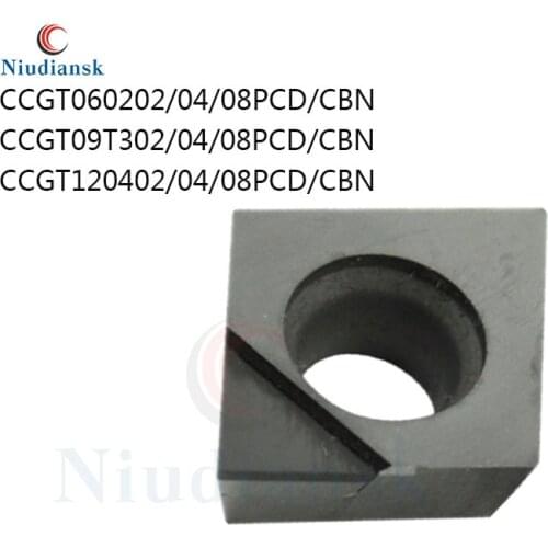CCGT060202 PCD CBN CCGT1200402 PCD CBN Diamond Turning Insert CCGT09T304 08 High Hardness Blade CNC Turning Cutter Insert