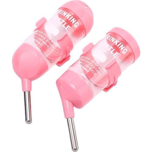 80ml Plastic Hamster Drinker Water Bottle Dispenser Hanging Pet Drinking Bottle