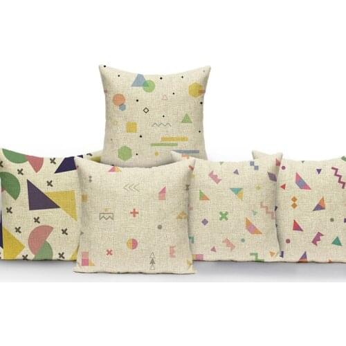 Geometric Style Decorative Pillow Bed Modern Home Pillow Cover Nordic Geometric Sofa Decorative Cushion Cover Funda De Almohada