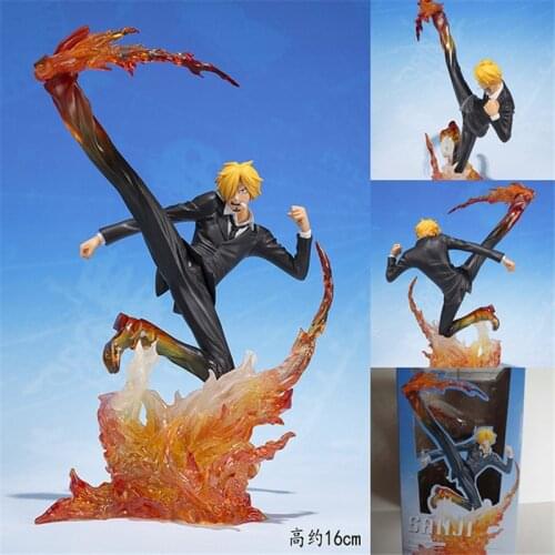 5 Styles Ronoa Zoro Ghost Three-knife Cut Sanji ACE Luffy Fire Punch PVC 3D2Y Collect Action Figure Model