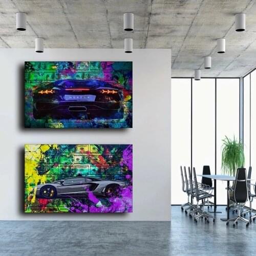 Cool Sports Car Modular Pictures Coloful Gift Canvas Prints Painting Wall Art Poster Home For Living Room Decoration No Frame