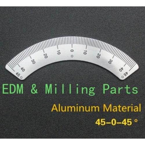 45-0-45 Scale Ruler Sticker Aluminum Arc Scale Angle Ruler CNC Milling Machine Part For Bridgeport Mill Part