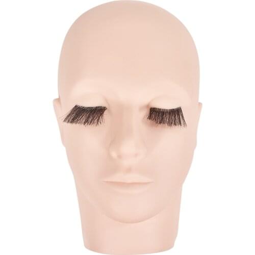 Mannequin Head for Makeup Practice Mannequin Head for Eyelash Mannequin Training Head Closed Practice Model Massage Head Dummy