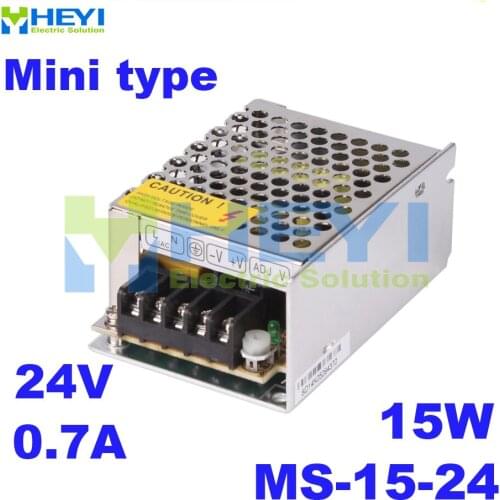 Mini power supply MS-15-24 with single switching output 15V 1A Micro power supply