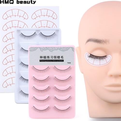 Makeup Tool set for Eyelash Extension With Practice False Eyelashes Silicone Mannequin Head Lash Extension Supplies Kits