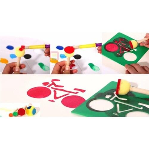 15pcs Assorted Paint Brush Set Painting Sponge Brushes Tools for Kids Beginner Painting Crafts and DIY Art Graffiti Painting