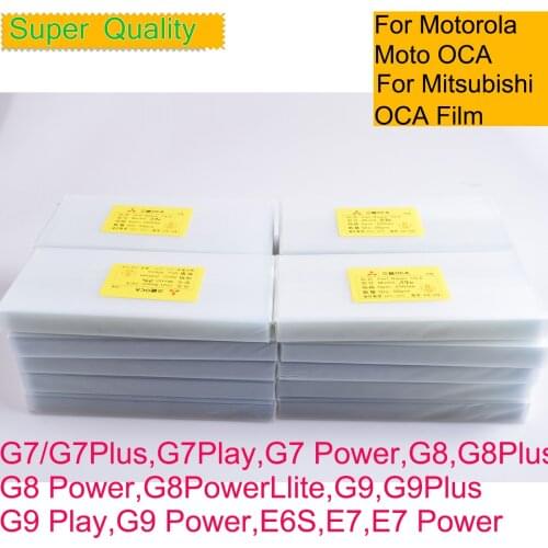 50Pcs/Lot OCA Optical Clear Adhesive For Motorola Moto G9 Power G8 Plus G7 Play E7 Power For Mitsubishi Film E6S OCA Glue