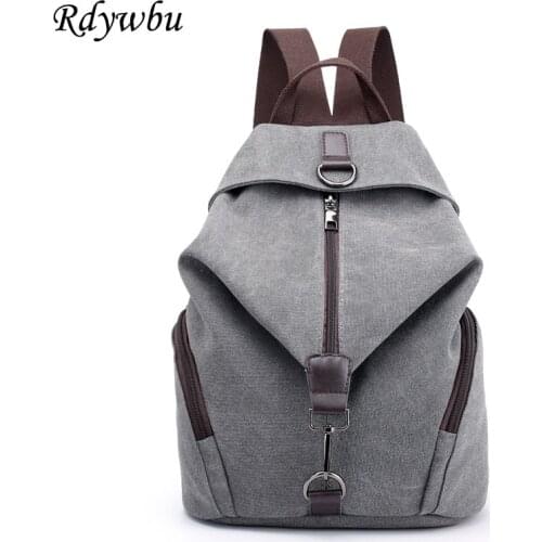 Rdywbu High Quality Vintage Canvas Backpack Womens Casual Retro Travel Bag Girls Teenagers Book Schoolbag Mochila Rucksack B328