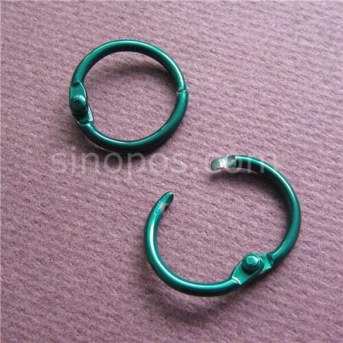 Steel Mini Split Rings 14mm Colored in plating finish, hinged split book rings, card leaflet photo album collecting binder ring