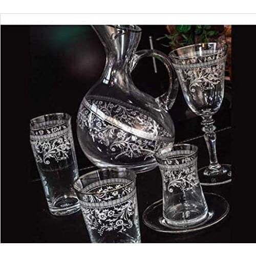 Canba Grace 61 Pieces Lux Table Set-1 Carafe 12 Pcs Soft Drink Glasse
