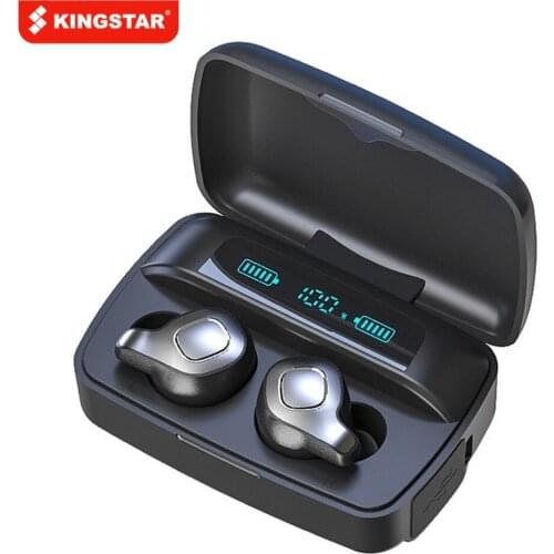 KINGSTAR True Wireless Earbuds in-Ear TWS Stereo Bluetooth Earphones 3000mah Charging Case LED Battery Display 150 Hrs Playtime