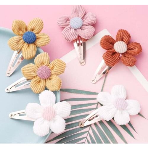 8Pcs Korean Flower Baby Kids Hair Clips For Hair Accessories For Girls Barrette Hair Clip Hairpins Cute Child Claw Hairclip 2021