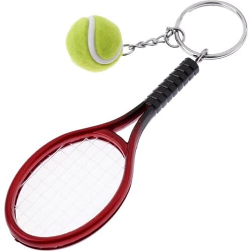 1 Pcs Portable Tennis Racket Keychain Handmade Cute Tenis Racket