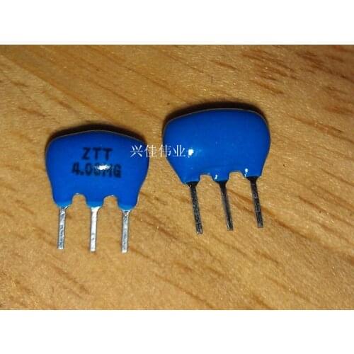 20/PCS NEW Ceramic Crystal Oscillator 4. 000mhz 4MHz ZTT 4. 00mg Ceramic Filter Blue Genuine 3 Feet