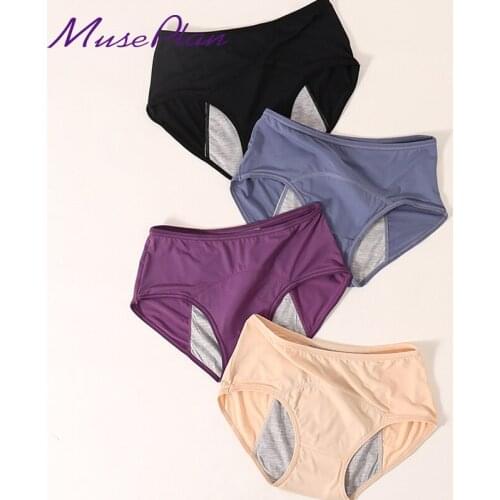 3pcs Leak Proof Menstrual Panties Physiological Pants Breathable mesh Women Underwear Period Cotton Waterproof Briefs