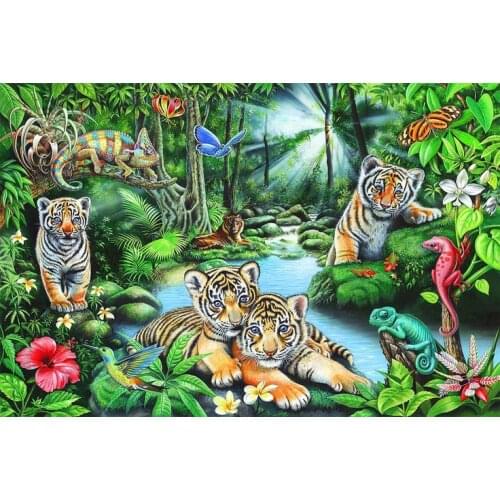 A7516 11CT/14CT/18CT/25CT/28CT oil street patterns Counted Cross Stitch DIY Cross Stitch Kits Embroidery Needlework Sets