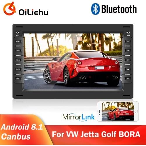 OiLiehu 2 Din Android 8.1 Car Radio Stereo Receiver GPS Multimedia Player For VW Volkswagen Polo Mk5 Golf Passat B6 B7 Jetta Mk4