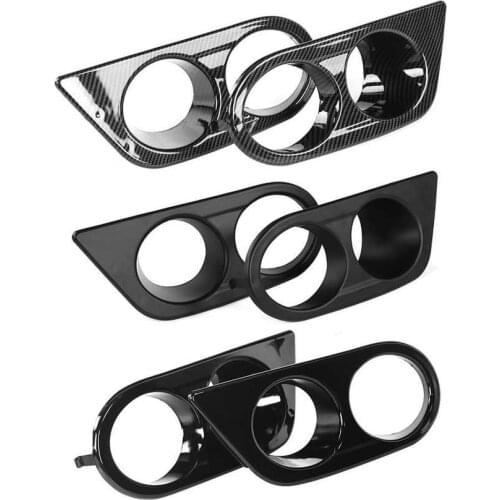 Car accessories Reflective Strips 2pcs Front Bumper Foglight Cover Dual Holes Car Accessory Fit for E46 M3 2001‑2006