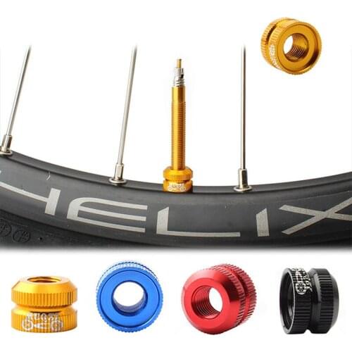 MTB Road Bike Tubeless Tire Presta Valve Nut Bicycle Inner Tube Valve Cap Cycling Vacuum Tire Nozzle Lock Nut Replacements