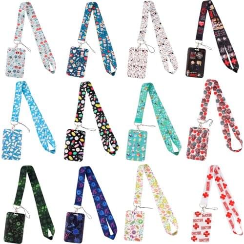 Flyingbee X2286 Medical Theme Lanyard Card ID Holder Car KeyChain ID Card Pass Gym Phone Badge Key Ring Holder Doctor Jewelry