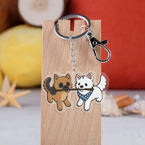Japanese Shiba Inu Keychain Creative Acrylic Dog Pendent Keyring for Kids and Friends Gifts 2021