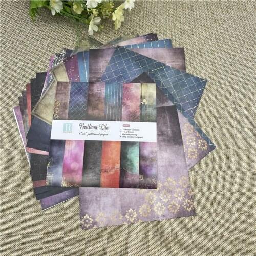 24 sheet 6"X6"Lovely Beilliant Life tale patterned paper Scrapbooking paper pack handmade craft paper craft Background pad
