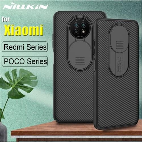 For Xiaomi POCO X3 NFC M3 Redmi Note 9T 9 Pro Max 9s K30 Ultra K40 Pro Plus Case Nillkin Slide Camera Lens Protect Privacy Cover