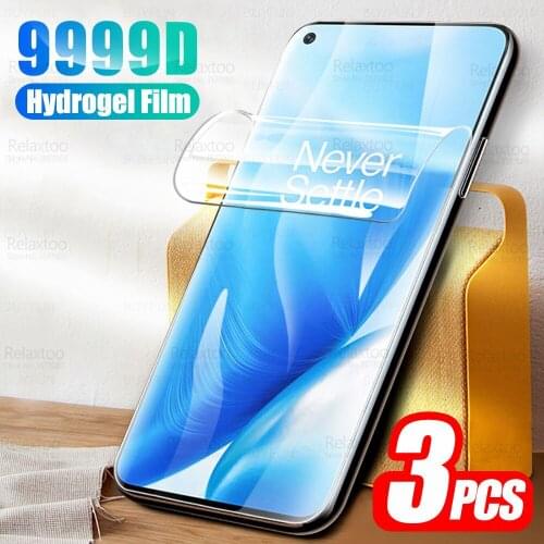 For Oneplus Nord N200 5G Film 3pcs Full Curved Hydrogel Soft Film Nordn200 DE2117 Protective Screen Protector Not Tempered Glass